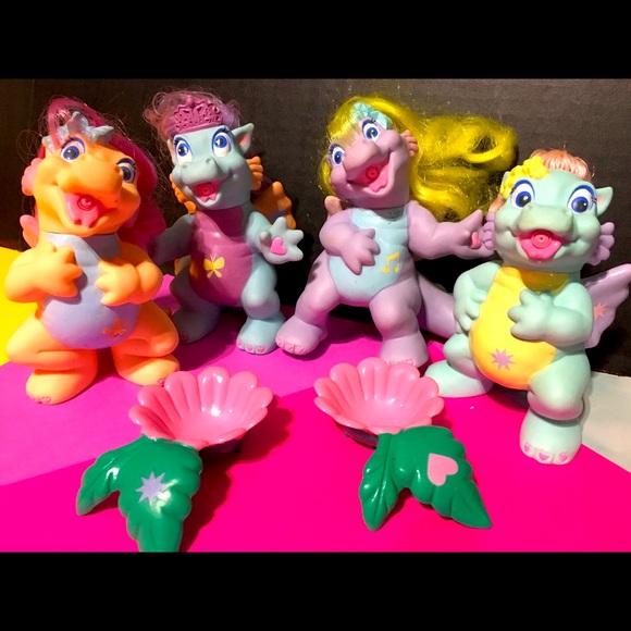 MY MAGIC KISSING DRAGONS VINTAGE 1990s Bundle OF 4 BY GALOOB VERY RARE